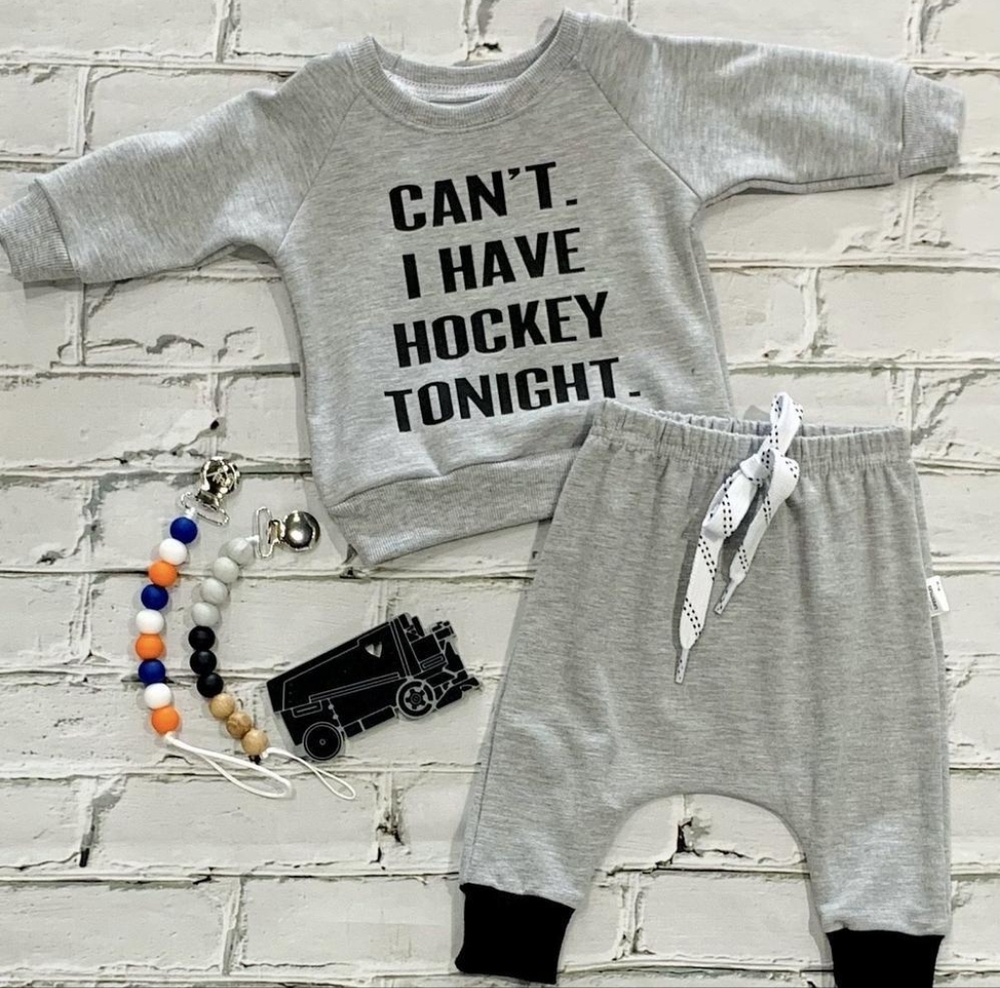 Can't. I Have Hockey Tonight 3/4T toddler sweatshirt  NWT